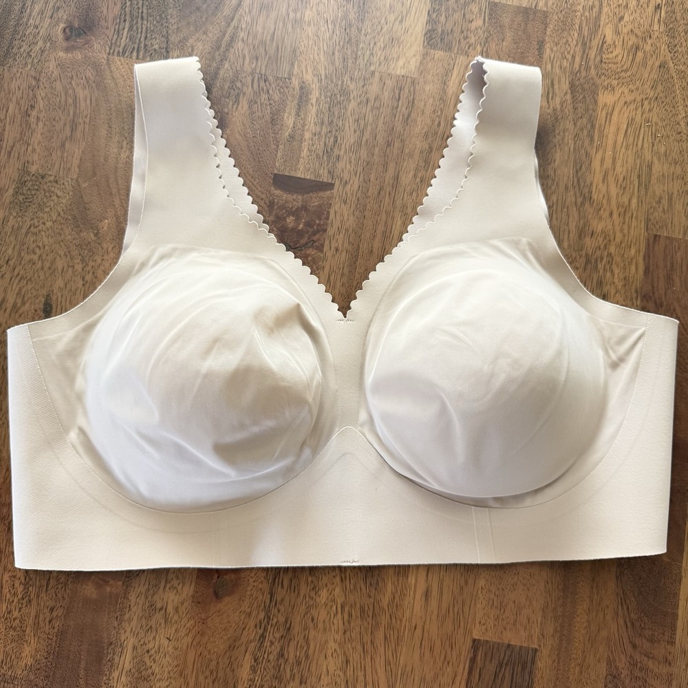 Evelyn & Bobbie The Evelyn Bra Size 2XL Beige Wireless Seamless Lift Bralette